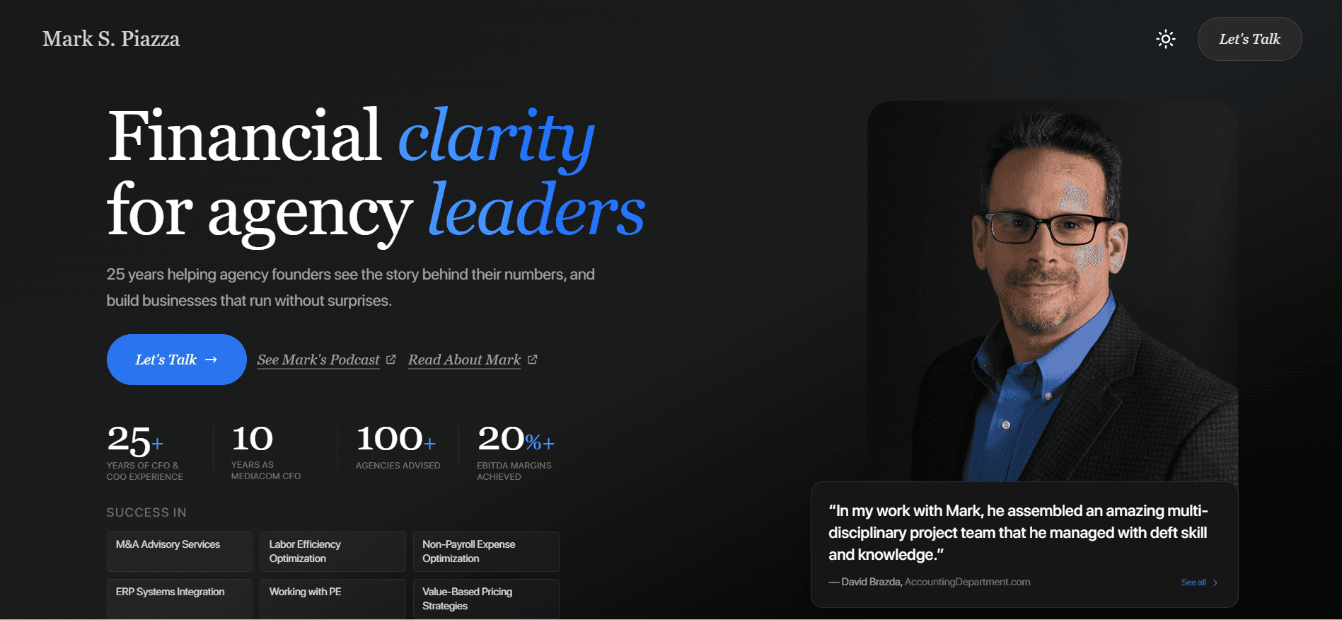 Mark S. Piazza website